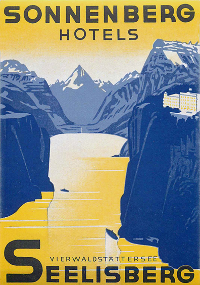 «Sonnenberg Hotels luggage label 1930s»